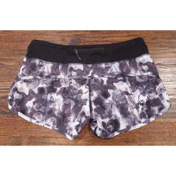 Lululemon Athletica Women's Black and White Shorts Size 6 - Picture 1 of 3